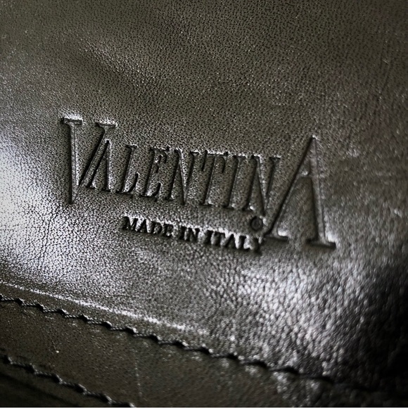 VALENTINA "Made In Italy" Mustang Black Shoulder Genuine Leather Handbag – OS - Picture 11 of 11